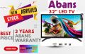 Abans 32" Black HD Led TV -32MS680 with 3 Years Company Warranty. 