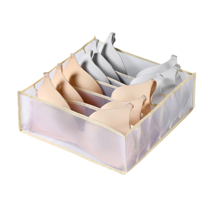 Foldable Underwear Storing Box Home Use Storage Drawer Divider Mesh Grid Organizer for Underwear/Bras/Socks