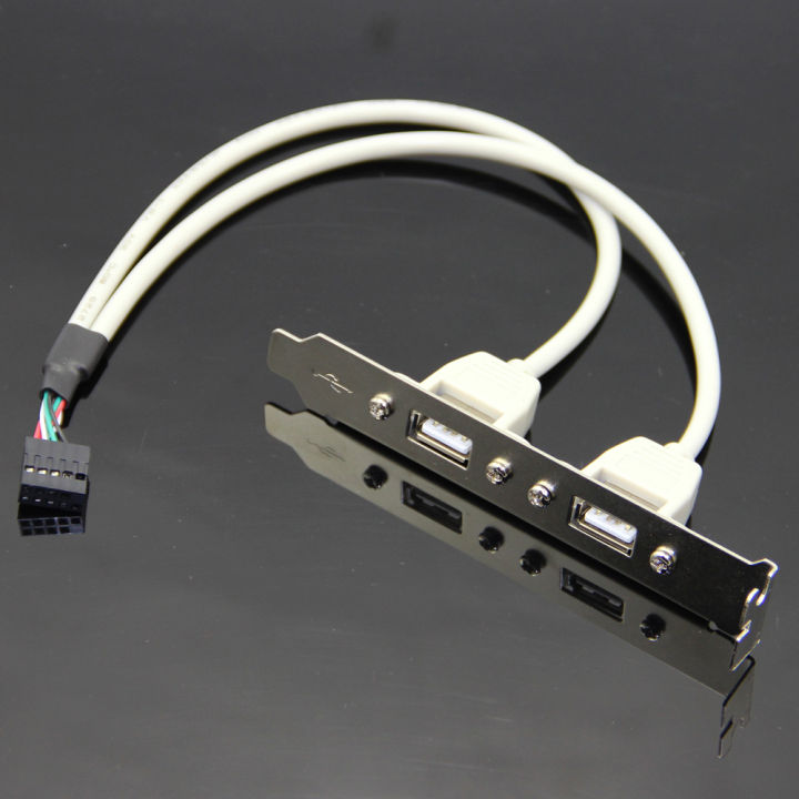 Bochara%20Motherboard%202.54%E2%82%AC?9pin%20Header%20To%202%20Ports%20Usb%202.0%20Female%20Cable%20Back%20Panel%20Bracket%20For%20Desk%20Computer%20-%20Image%203
