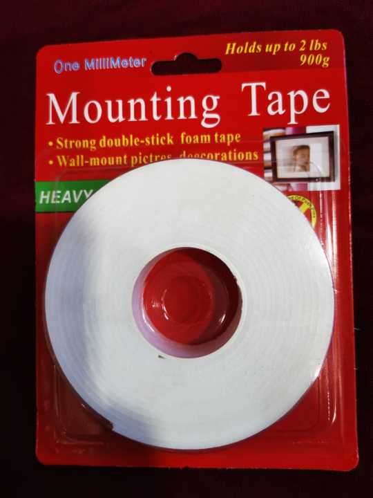 2 Pcs x Double Sided Mounting Tape 1 inch | Heavy Duty Sticky Mounting Double side stick Tape 160mm Holds up to 900g