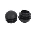 Spreeshop 4 Pcs 25mm Dia Plastic Round Tube Inserts End Blanking Caps Black. 