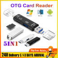 All In 1 OTG Type C /MicroUSB /USB Card Reader TF Memory Card Reader Phone Camera Card Reader 3.1High-speed Universal Android Phone Macbook Laptop Computer Extension Headers. 