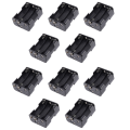 10X Double Side Spring 6 X 1.5 V AA Battery Holder Case Box Black. 