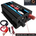 KOGEEK Real 300W Modified Sine Wave Inverter High Frequency 4000W Peak Power Watt Power Inverter DC 12V to AC 220V Converter Car Power Charger Inverter with 2.1A Dual USB Port Batte-ry Clips Display Screen. 