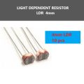 LDR Light Dependent Resistor 4mm LDR 10 pcs. 