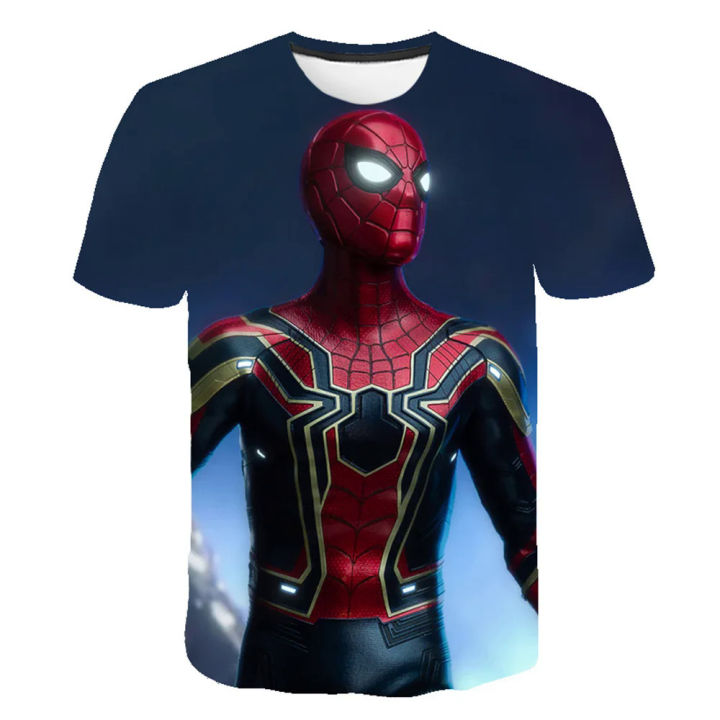 New%20Marvel%20Spiderman%20T%20Shirts%20Summer%20Fashion%20Short-sleeved%203d%20Printed%20Sports%20Tops%20Tees%20Boys%20Girls%20Round%20Neck%20T-shirts%20Trapstars%20-%20Image%207