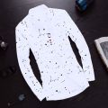Spring Long Sleeve Gradient Shirt Men's Korean Style Slim-Fit Tops for Summer Shirt Coat Spring and Autumn Fashion Men's Top Clothing. 