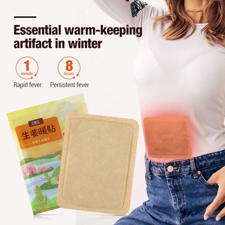 10PCS Ginger Warming Patches Self heating Ginger Warm Sticker for Abdomen Lumbar Back Pain Joint Heating Pad Heat Compression