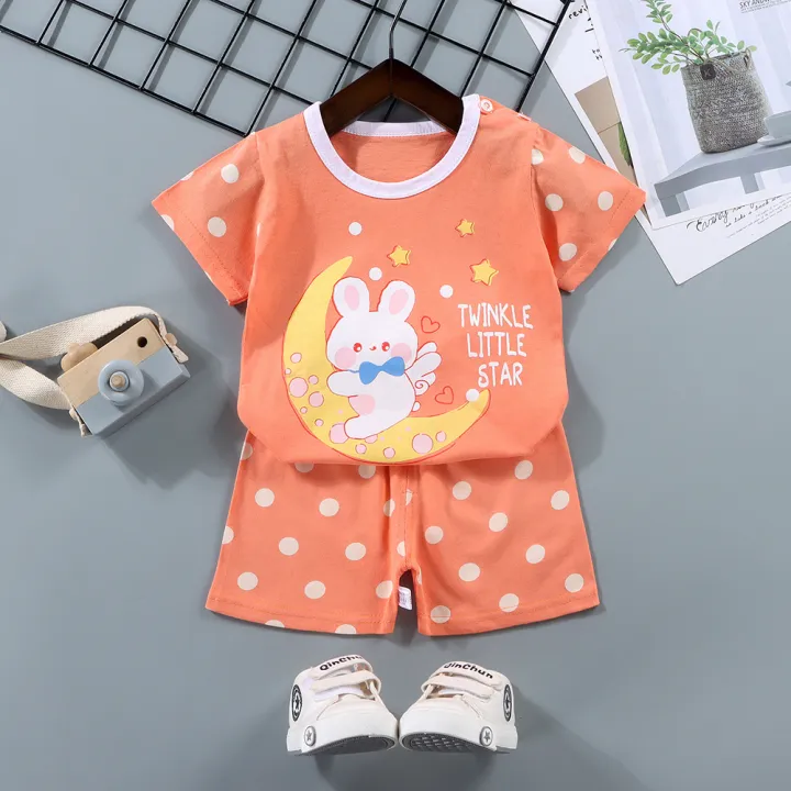 Yfashion%20Kids%20T-shirt%20Set%20Cartoon%20Printing%20Short%20Sleeve%20Cotton%20Tops%20Shorts%20Suit%20For%201-4%20Years%20Old%20Boys%20Cotton%20Girls%20-%20Image%204