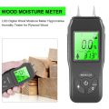 Digital Moisture Meter, Water Leak Detector, Moisture Tester, Pin Type, Backlit LCD Display,Wood Humidity Tester. 