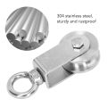 2 X Cable Pulley Wheels 360°Stainless Steel Pulley Roller Built In Dual Bearings. 