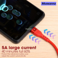 Muswanna Hypoxiae Accessories xiaomi samsung oid phone fast charging cable car e c dataProfesional Luxury 5A Typ line spring retractable fast USB C charging cable for android. 