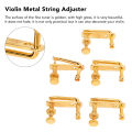 5PCS Violin Fine Tuner Golden Metal Glossy Violin Fine Tuning Access FB9. 