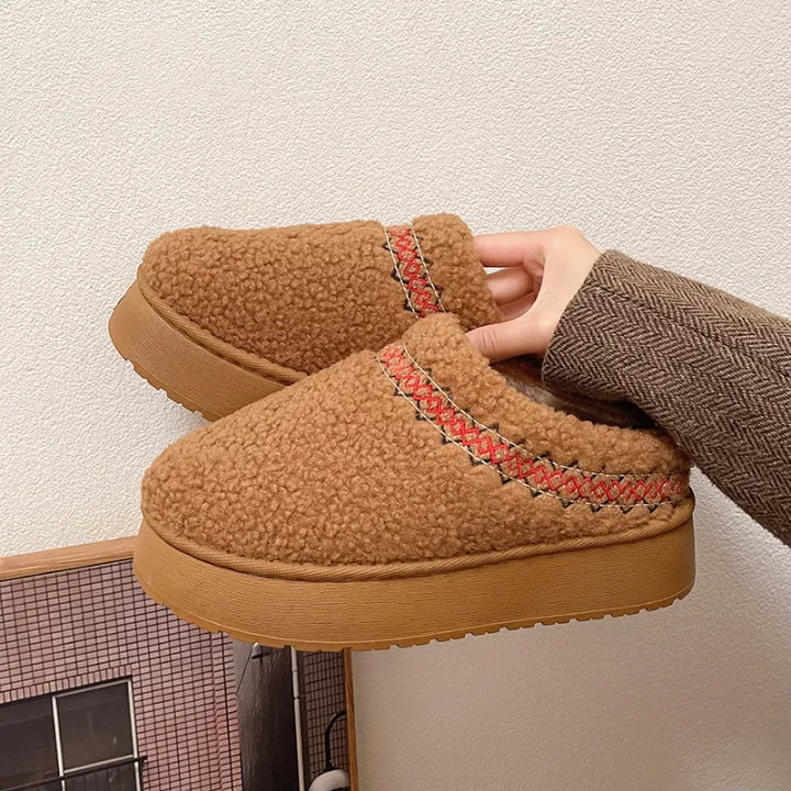 Ethnic%20Style%20Snow%20Boots%20Women's%20Thick%20Bottom%20Winter%20New%20Fur%20Integrated%20Short%20Boots%20Fleece%20Lined%20Padded%20Warm%20Keeping%20Snow%20Cotton%20Boots%20Women%20-%20Image%203