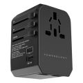 Powerology 65W PD Universal Multi-Port Travel Adapter. 