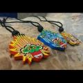 Sri Lankan Hand Made Hand Paint Mask Necklace Collectable HandCraft. 
