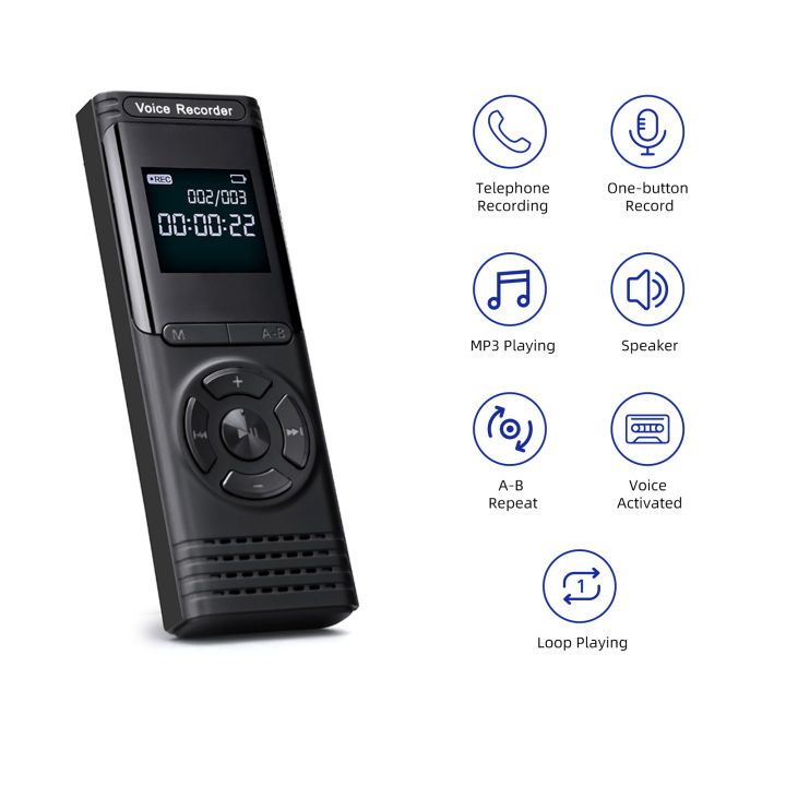 32GB%20Digital%20Voice%20Recorder%20Voice%20Activated%20Recorder%20Dictaphone%20MP3%20Player%20HD%20Recording%2013%20Continuous%20Recording%20Line-In%20Function%20for%20Meeting%20Lecture%20Interview%20Class%20MP3%20Record%20-%20Image%207