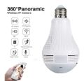 Wifi Bulb Camera Wireless CCTV 360 View 2MP 1080P Two Way Audio / Video / LED Light holder, light camera. 