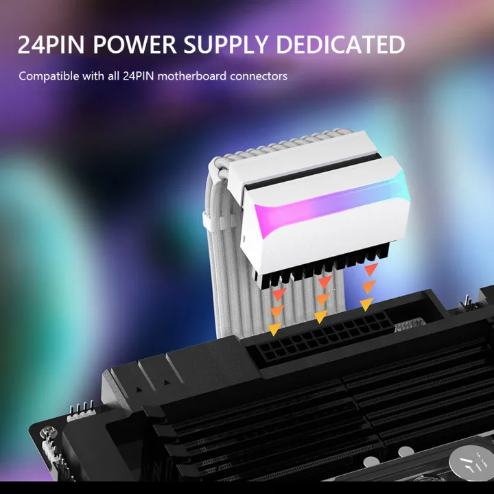 Atx%2024%20Pin%20To%2090%20Degree%20Power%20Adapter%205v%203-Pin%20Argb%20Mainboard%20Motherboard%20Power%20Supply%20Cable%20Modular%20Diy%20Mounting%20Accessessory%20-%20Image%206