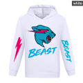 MR BEAST Cartoon Animation Boys and Girls Children's Clothing Hooded Tops Hoodie Sweatshirt 1218xx. 