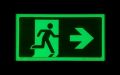 Photoluminescent Emergency Fire Exit Sign Board. 
