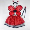 Kids Animal Costume Set Fancy Dress for Stage Performance Party Birthdays 4pcs ladybug. 