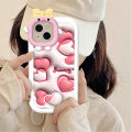 DuBaiNi For Realme C15 3D Luxury Lover Heart Case Bowknot Mobile Phone Soft Silicone Phone Cases Shockproof Back Cover Girl. 