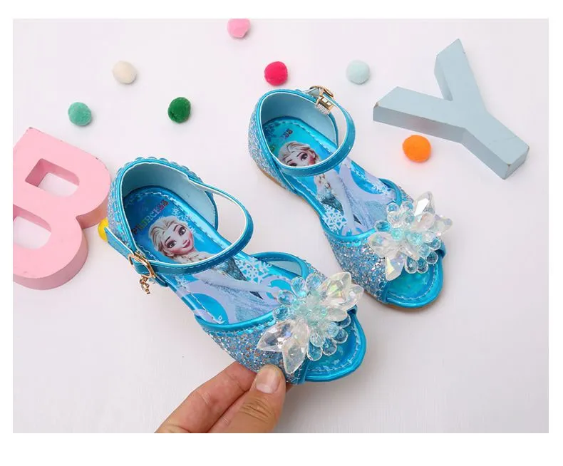 Girls Sandals2023New Summer Fashion Frozen Princess Elsa Shoes Soft Bottom Children Little Girl Shoes Daraz.lk