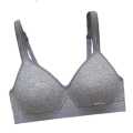 Simple Cotton Girl Underwear Student Bra High School Developmental Thin Section Without Steel Ring Gather Stereotype Bra. 