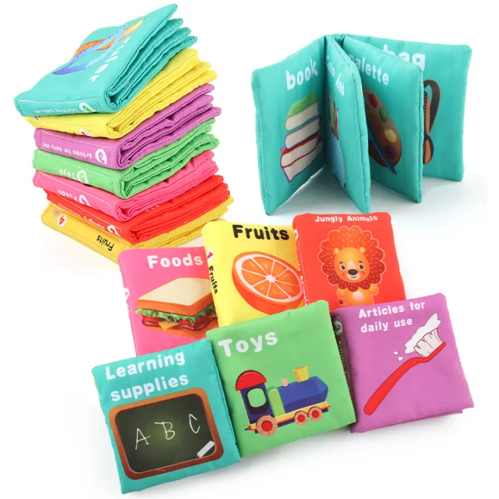 Armani Fsjaings Supply of baby English palm three-dimensional cloth book, newborn soft book, early education baby cloth book