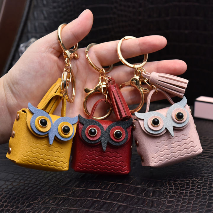 Keychain Women Gift Car Storage Creative Cute Purse Men Owl Keyring ...
