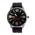 XFNG Luxury Leather Band Date Wrist Watch -  Black. 