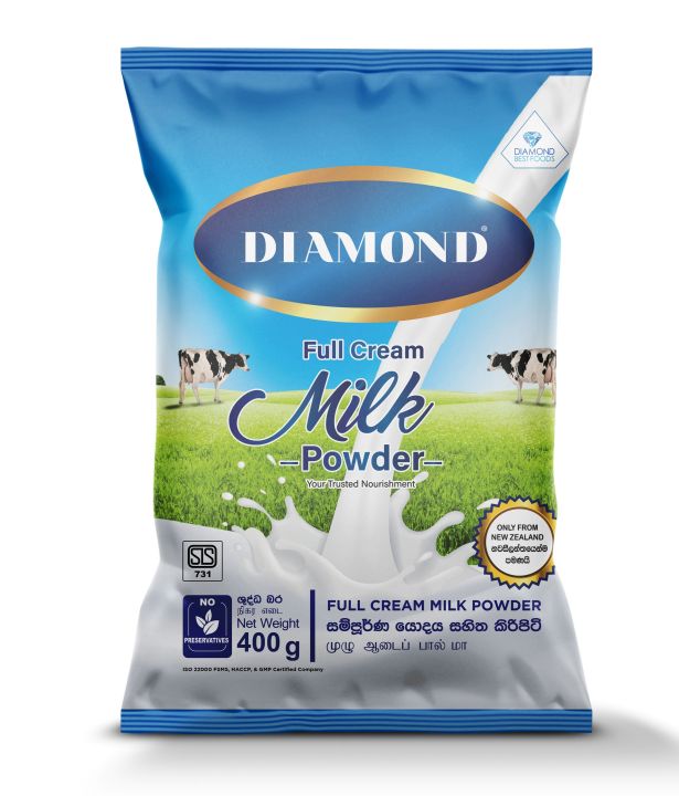 Diamond Full Cream Milk Powder 400g (foil bag)