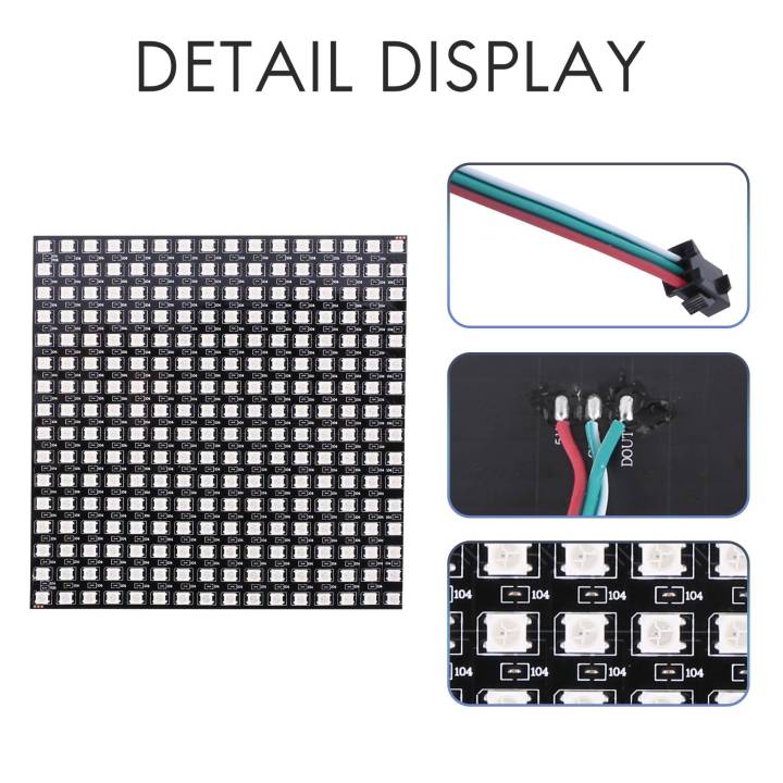 WS2812B%20LED%20RGB%20Flexible%20Pixel%20Panel%2016X16%20Individually%20Addressable%20Panel%20Light%20LED%20Module%20Screen%20-%20Image%206
