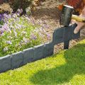 Garden PP Fence Edging,10Pcs Home Garden Border Edging Plastic Fence Stone DIY Landscape Fence Fit for Lawn Flow. 