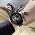 【Hengli jewelry story】Non-Mechanical Watch for Men, Simple Fashionable Personality Hip-Hop Cool Handsome Large Dial. 