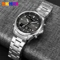 SKMEI Men Electronic Watch Dual Display Electronic Watch Multifunctional Waterproof Watch Fashion Business Style For Men 2049. 