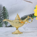 Hollow Fairy Tale Aladdin Lamp Wishing Tea Pot Retro Home Aromatherapy Ornaments. 