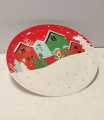 Christmas Village Design Ceramic Dinner Plate. 