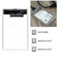 2.5 inch Transparent HDD SSD Enclosure Caddy Case SATA III to USB 3.0 Hard Disk Enclosure Support 2TB Mobile External HDD for Laptop PC. 