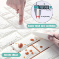 3D PE Foam Brick Wall Sticker - 70 x 77 cm DIY Home Decor Solution. 