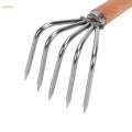 Hand Rake Garden Hand Rake Wooden Handle Gardening Tool for Patio Planting. 
