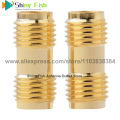 5PCS Connector SMA Female Jack to SMA Female Jack RF Coaxial Converter Adapter Straight New Brass Wire Terminals. 