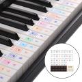 Bright Piano Sticker Visual Tool Piano Keyboard Stickers for 88/61/54/49 Key. 