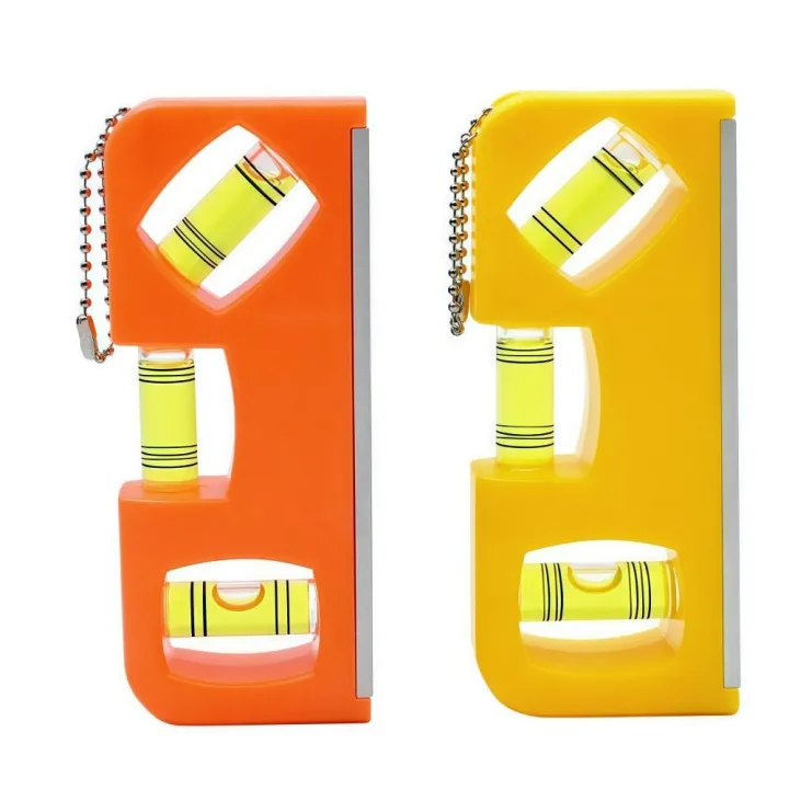 Portable Magnetic Mini Vertical Spirit Levels 4 IN with Keychain Pocket ...
