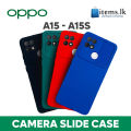 Slide Camera Lens Protection Phone Case For OPPO A15 / A15s Hard Silicone Shock Proof Back Cover. 