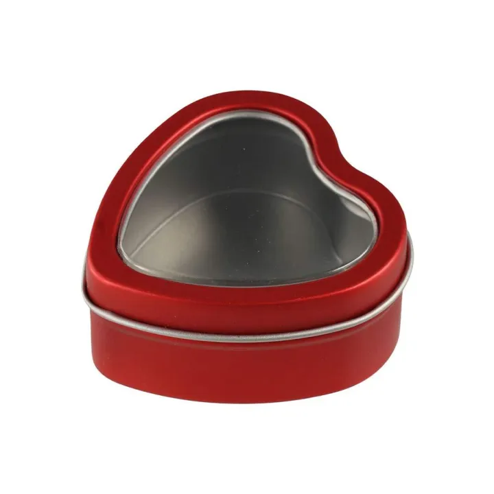 Multifunctional Tinplate Heart Shape Tins /Red/Pink Empty Heart-shaped ...