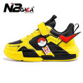 【ZIME】 Girls Sneakers Pikachu Shoes Women's Flat Bottom Rubber Casual Shoes Velcro Straps Sports Shoes. 