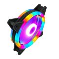 RGB Rainbow Color Computer Cooling Fan 120mm Multi-Style Desingns Options. 