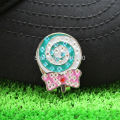 New Bling bling Cute Lollipop Fine Metal Alloy Golf Marker w Magnetic Golf Cap Hat Clip Golf Ball Mark, Wholesale Price. 